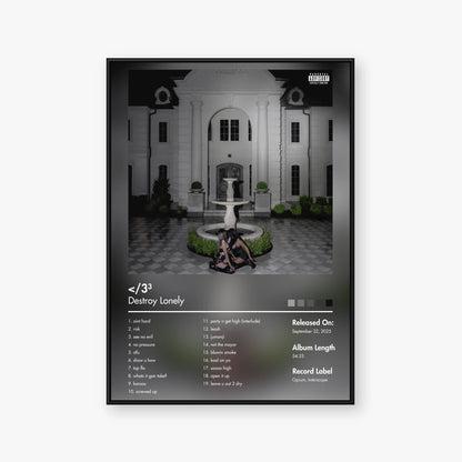Destroy Lonely — </3 Cubed Album Poster — Blur frame mockup