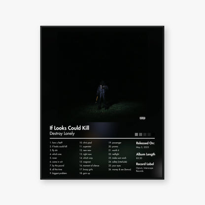 Destroy Lonely — If Looks Could Kill Album Poster — Blur frame mockup