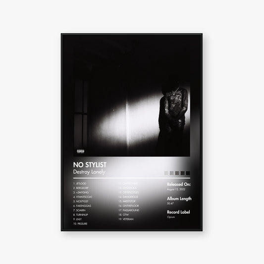 Destroy Lonely — NO STYLIST Album Poster — Blur frame mockup