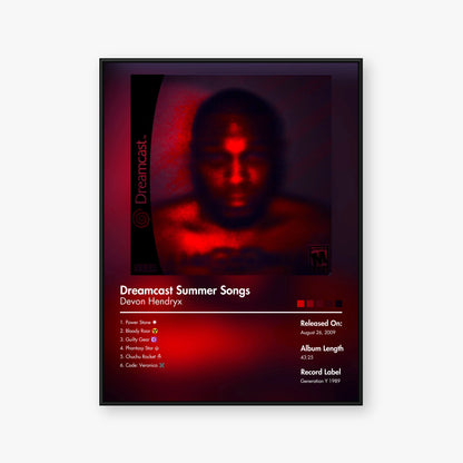 Devon Hendryx "The Rockwood Escape Plan" — DREAMCAST SUMMER SONGS Album Poster — Blur frame mockup