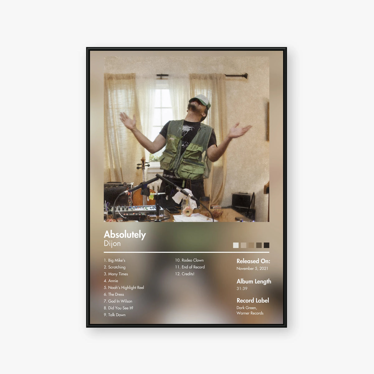 Dijon — Absolutely Album Poster — Blur frame mockup