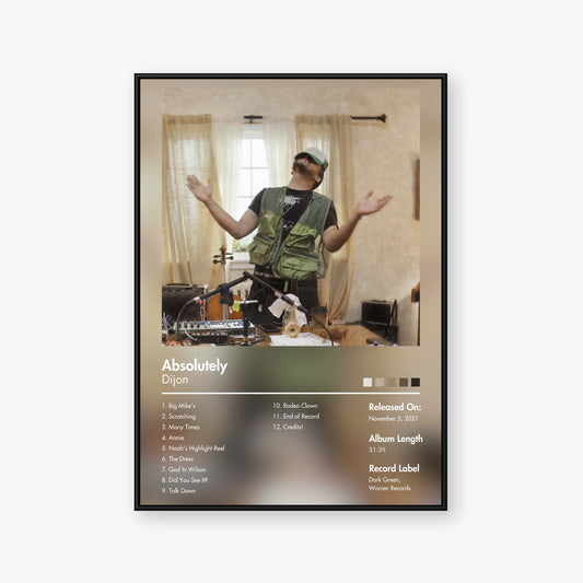 Dijon — Absolutely Album Poster — Blur frame mockup