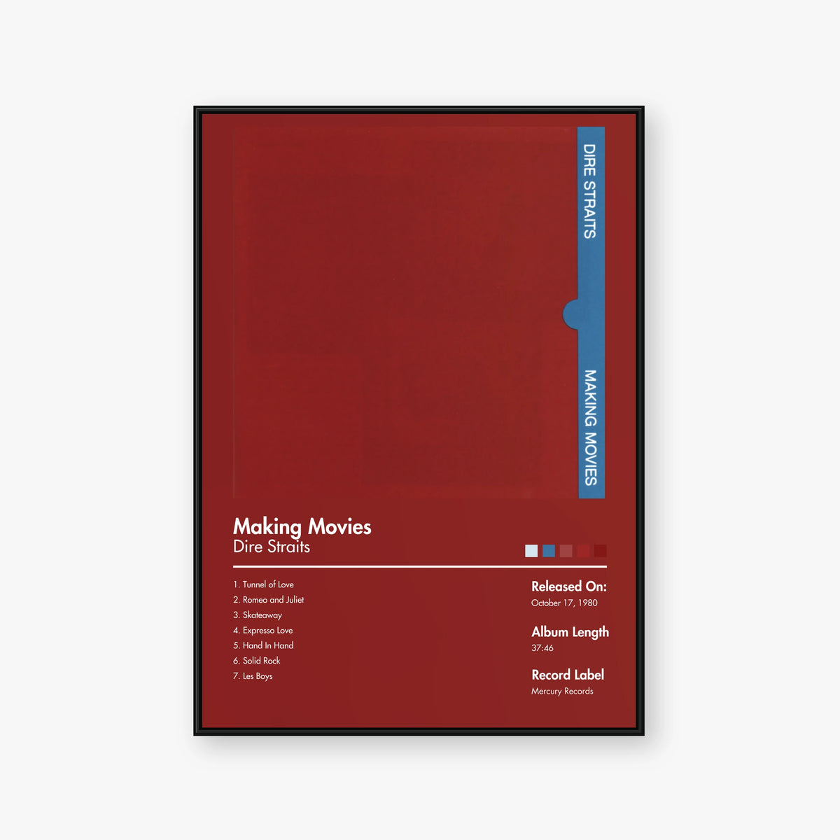 Dire Straits — Making Movies Album Poster — Blur frame mockup