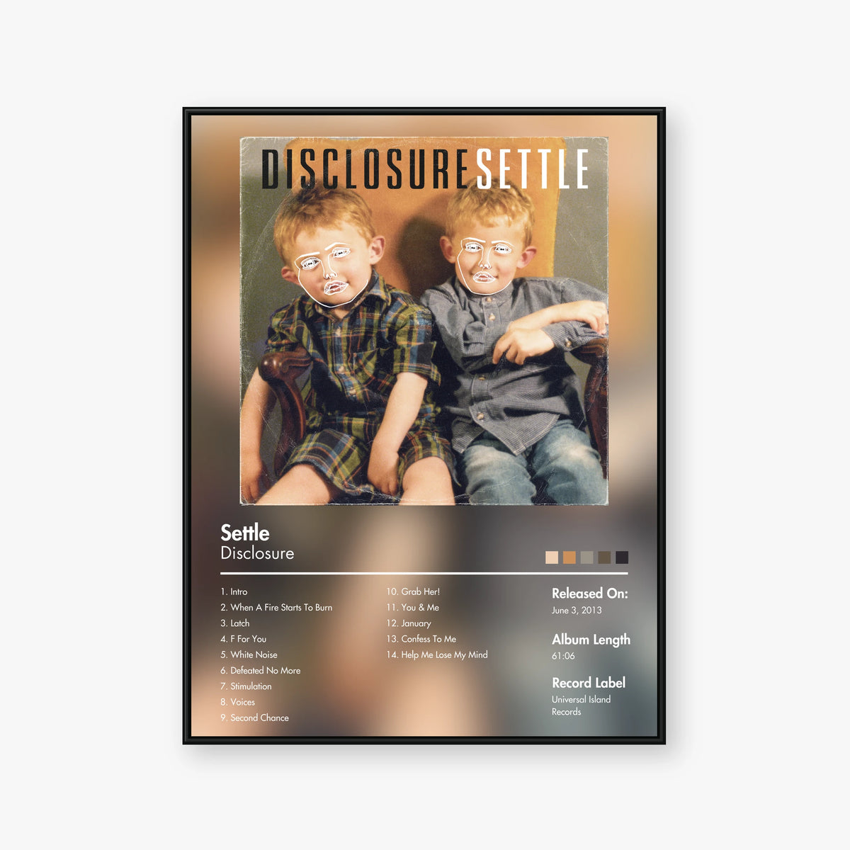 Disclosure — Settle Album Poster — Blur frame mockup