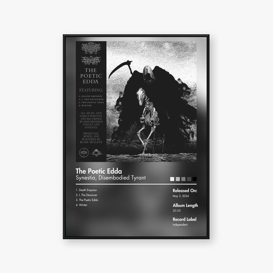 Disembodied Tyrant & Synestia — The Poetic Edda Album Poster — Blur frame mockup