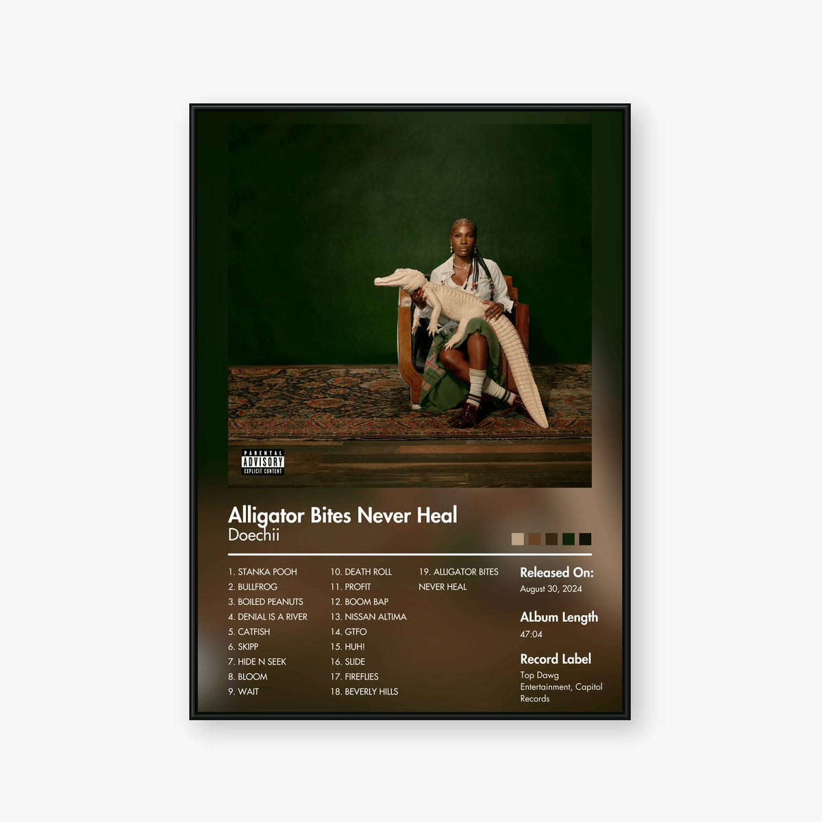 Doechii — Alligator Bites Never Heal Album Poster — Blur frame mockup