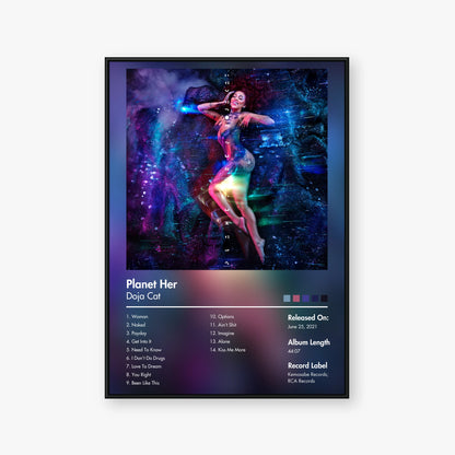 Doja Cat — Planet Her Album Poster — Blur frame mockup