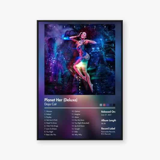Doja Cat — Planet Her (Deluxe) Album Poster — Blur frame mockup