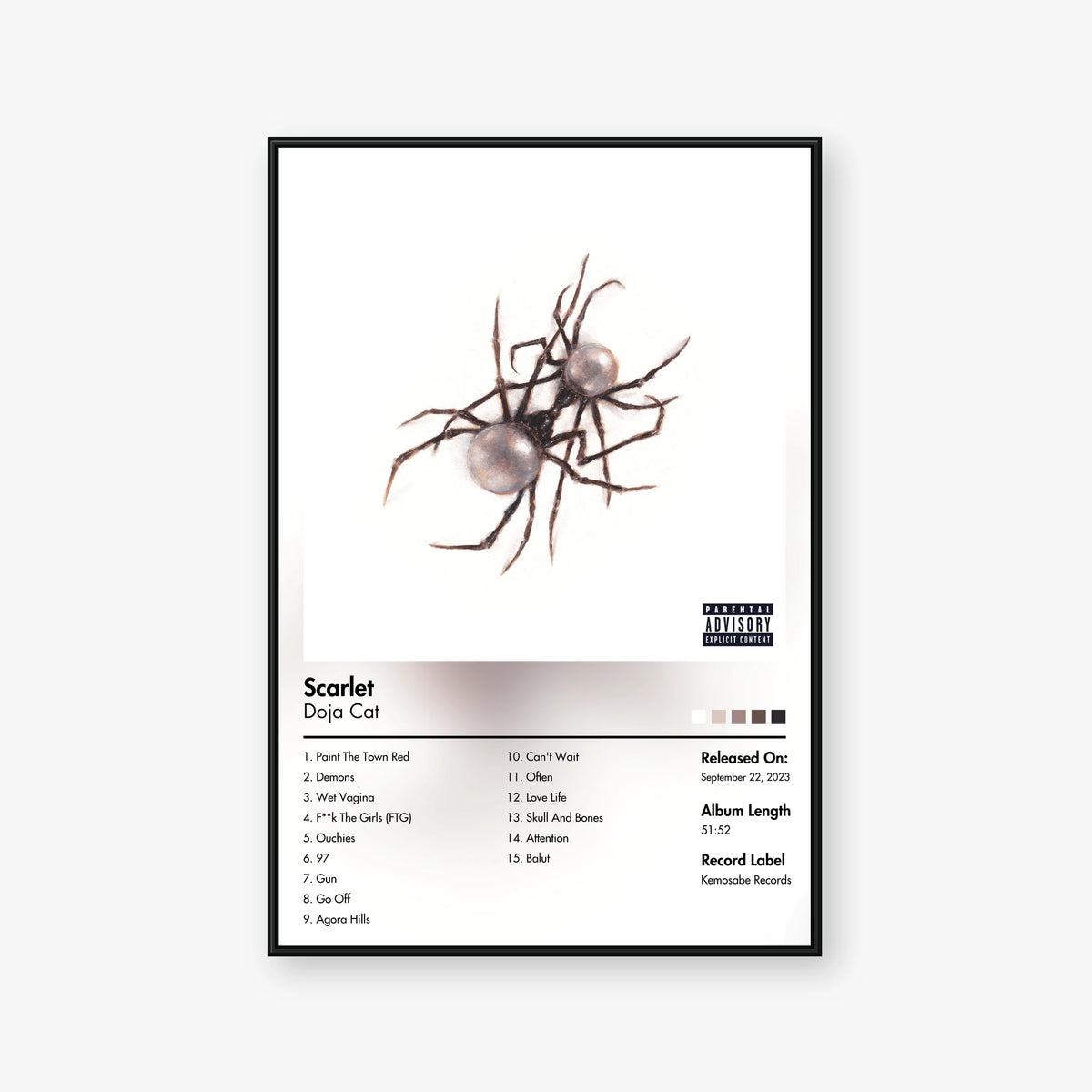 Doja Cat — Scarlet Album Poster — Blur frame mockup