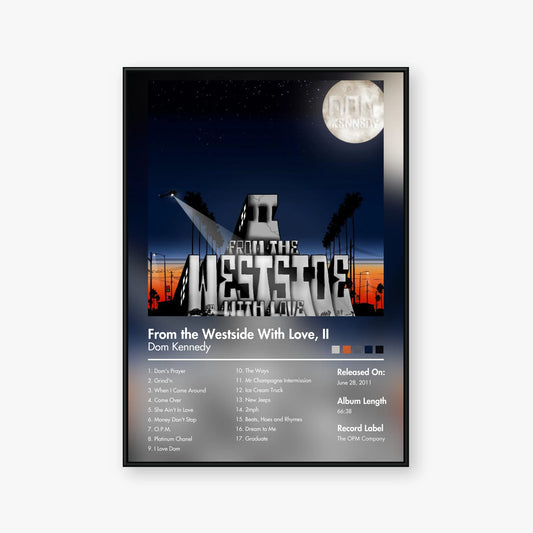 Dom Kennedy — From the Westside With Love II Album Poster — Blur frame mockup