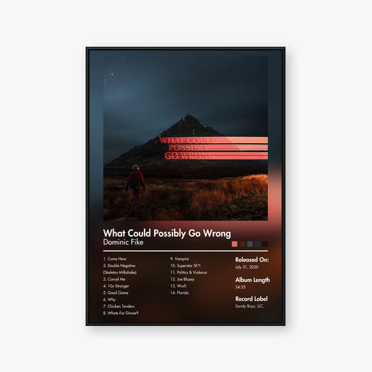Dominic Fike — What Could Possibly Go Wrong Album Poster — Blur frame mockup