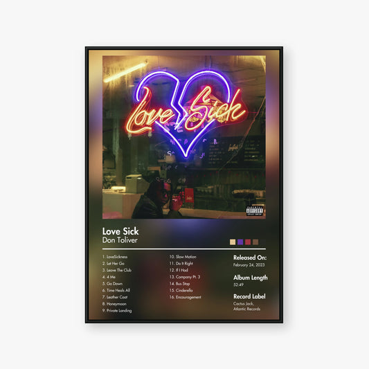 Don Toliver — Love Sick Album Poster — Blur frame mockup