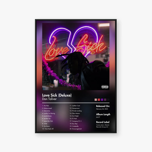 Don Toliver — Love Sick (Deluxe) Album Poster — Blur frame mockup