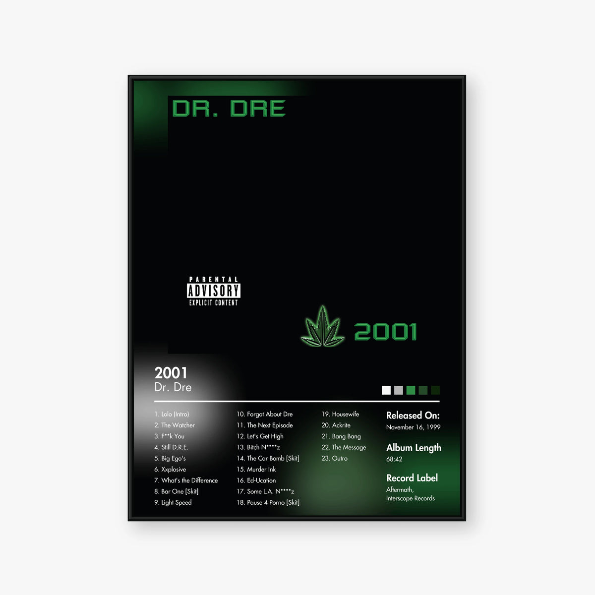 Dr. Dre — 2001 Album Poster — Blur frame mockup