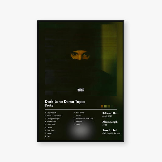 Drake — Dark Lane Demo Tapes Album Poster — Blur frame mockup