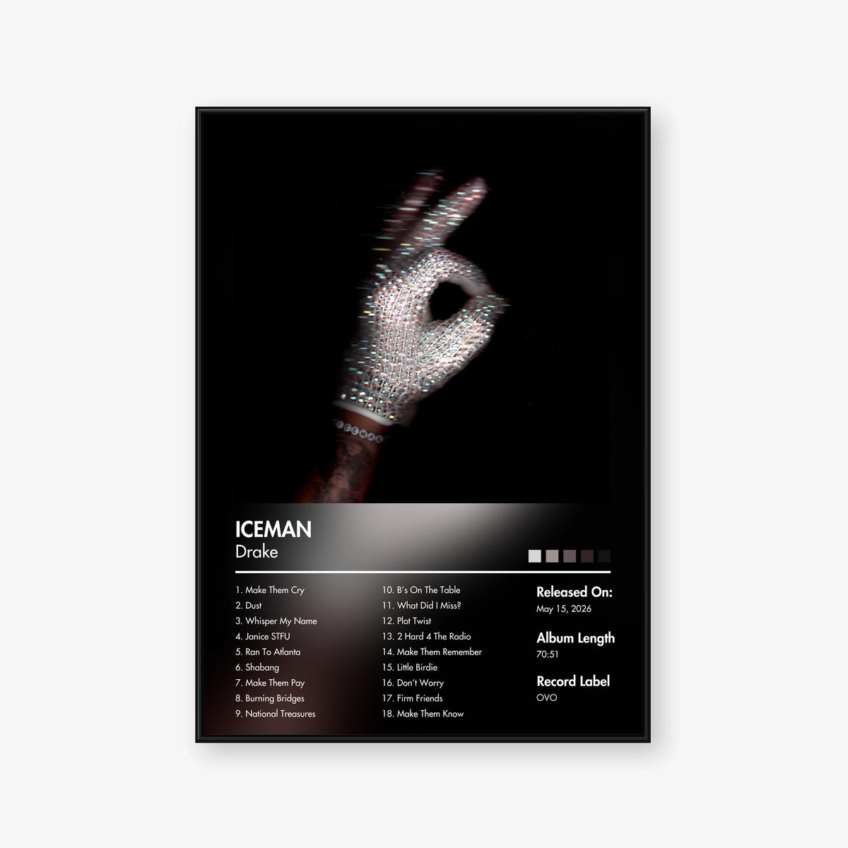 Drake — ICEMAN Album Poster — Blur frame mockup