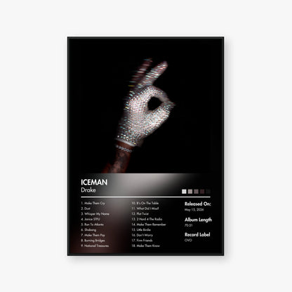 Drake — ICEMAN Album Poster — Blur frame mockup