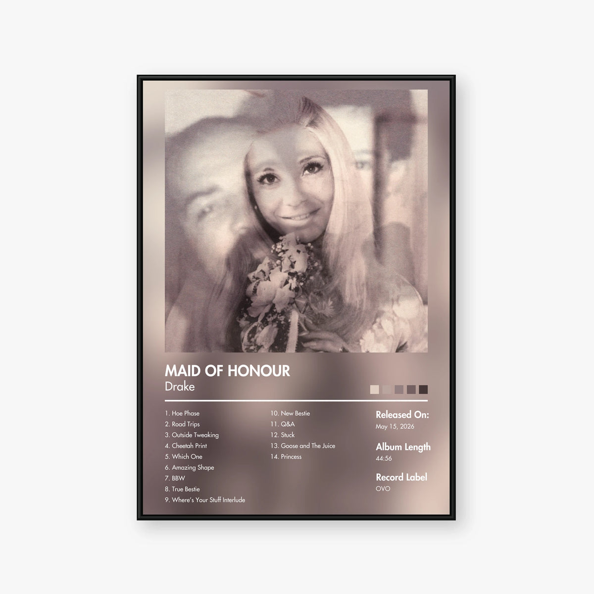 Drake — MAID OF HONOUR Album Poster — Blur frame mockup