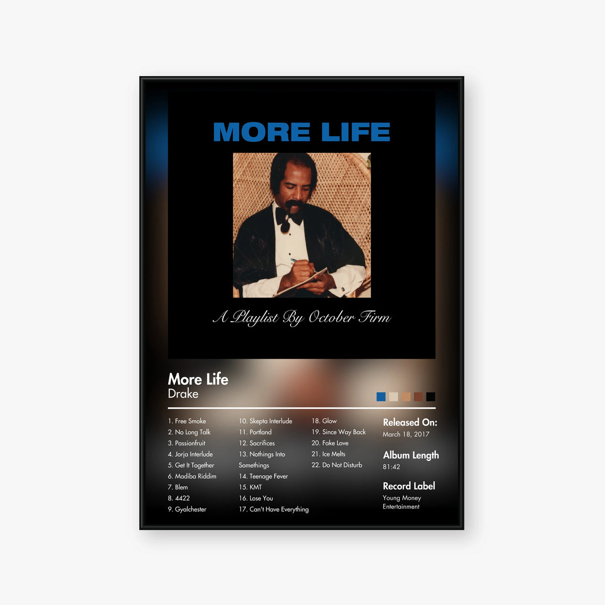 Drake — More Life Album Poster — Blur frame mockup