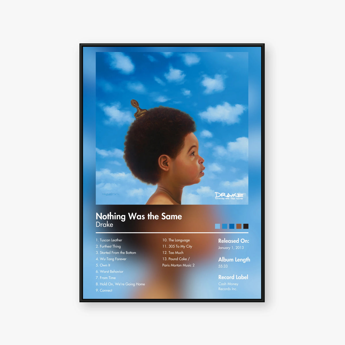 Drake — Nothing Was the Same Album Poster — Blur frame mockup