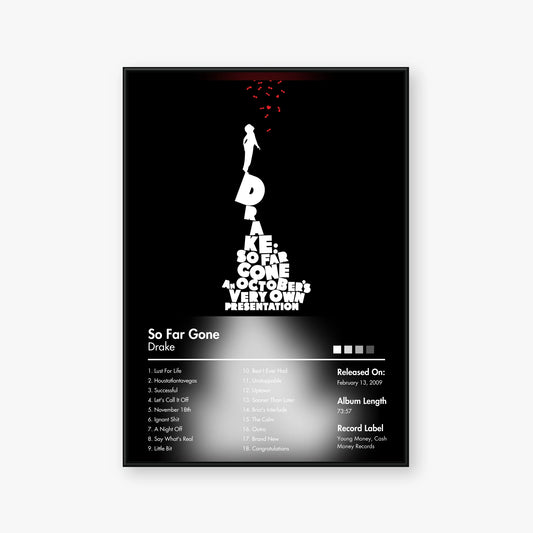 Drake — So Far Gone Album Poster — Blur frame mockup