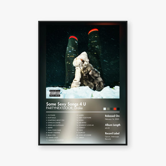 Drake & PARTYNEXTDOOR — $ome $exy $ongs 4 U Album Poster — Blur frame mockup