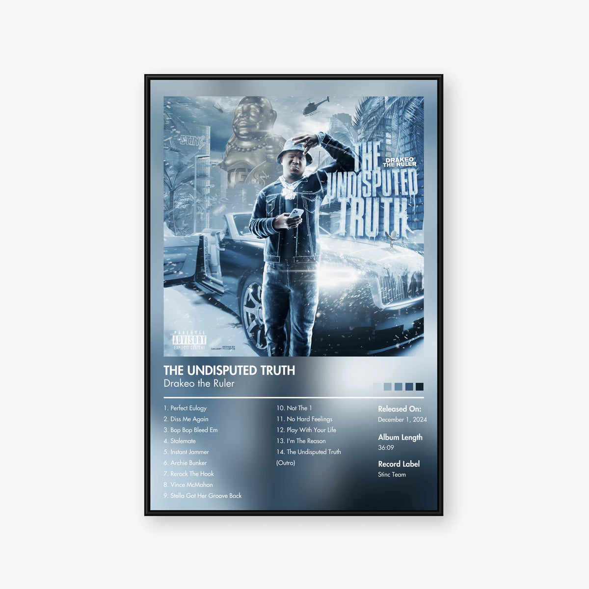 Drakeo the Ruler — THE UNDISPUTED TRUTH Album Poster — Blur frame mockup