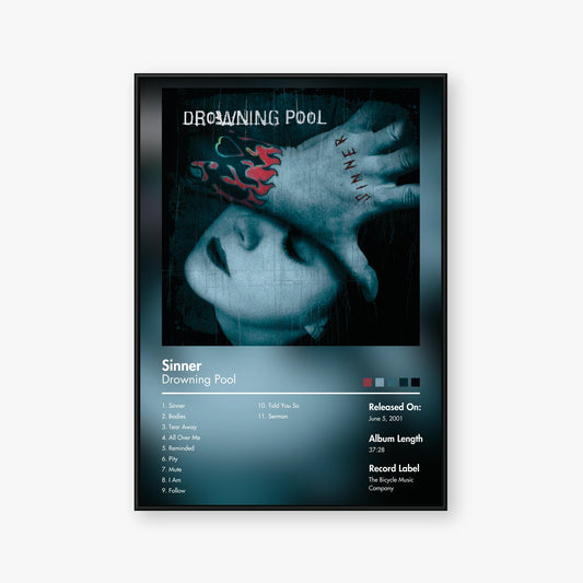 Drowning Pool — Sinner Album Poster — Blur frame mockup