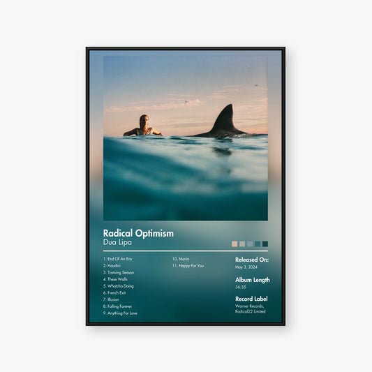 Dua Lipa — Radical Optimism Album Poster — Blur frame mockup