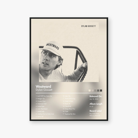 Dylan Gossett — Westward Album Poster — Blur frame mockup