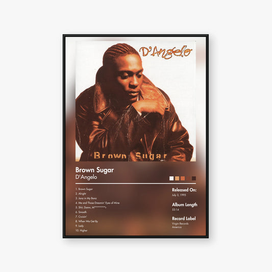 D’Angelo — Brown Sugar Album Poster — Blur frame mockup