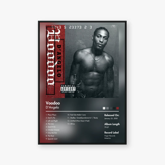 D’Angelo — Voodoo Album Poster — Blur frame mockup