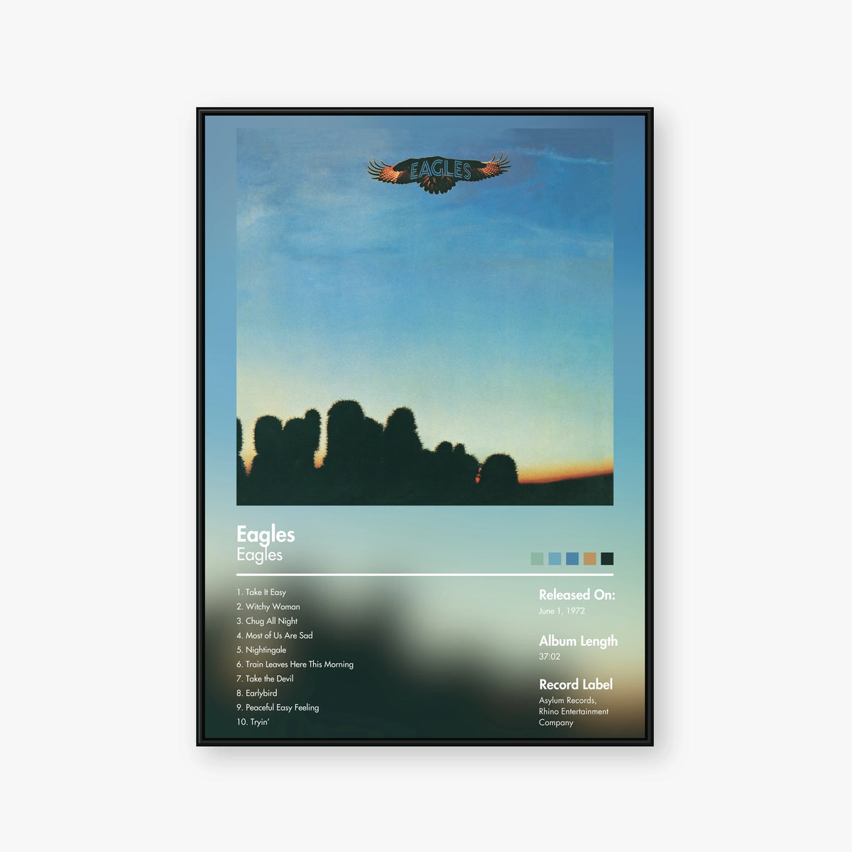 Eagles — Eagles Album Poster — Blur frame mockup