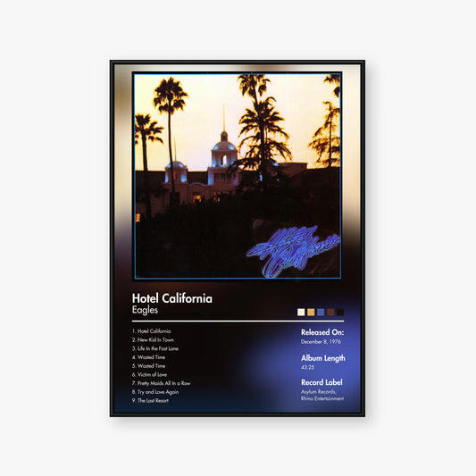 Eagles — Hotel California Album Poster — Blur frame mockup