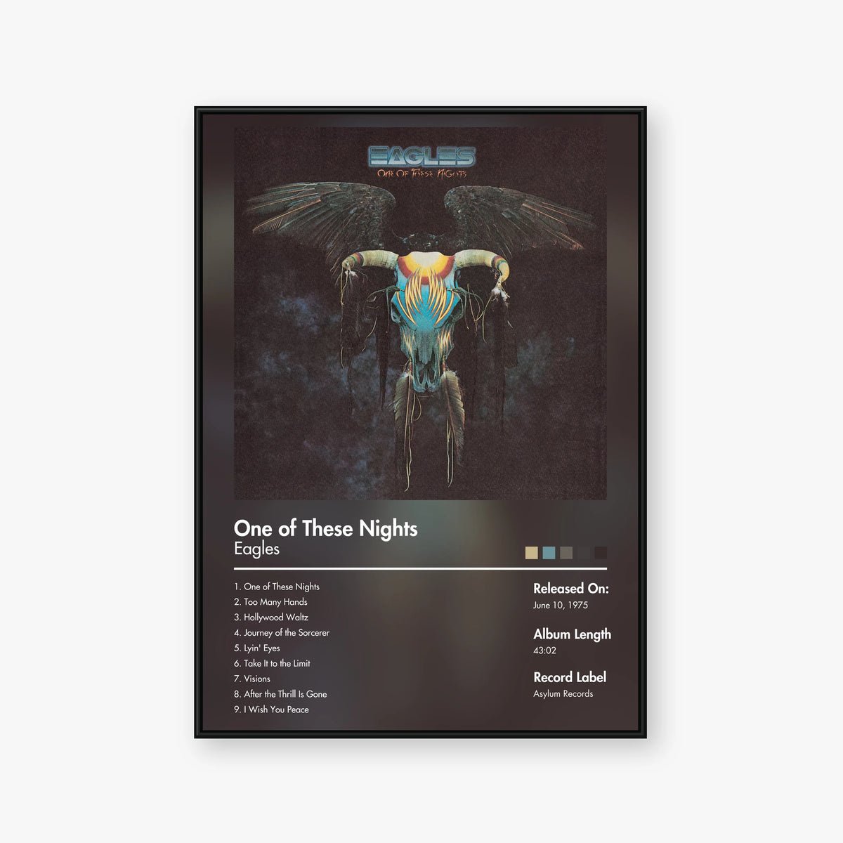Eagles — One of These Nights Album Poster — Blur frame mockup