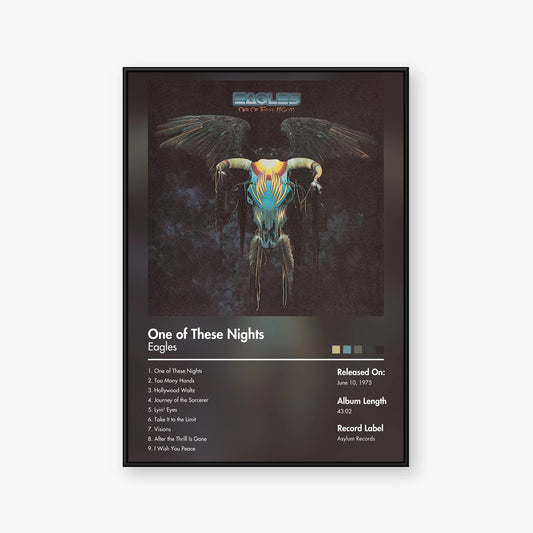 Eagles — One of These Nights Album Poster — Blur frame mockup