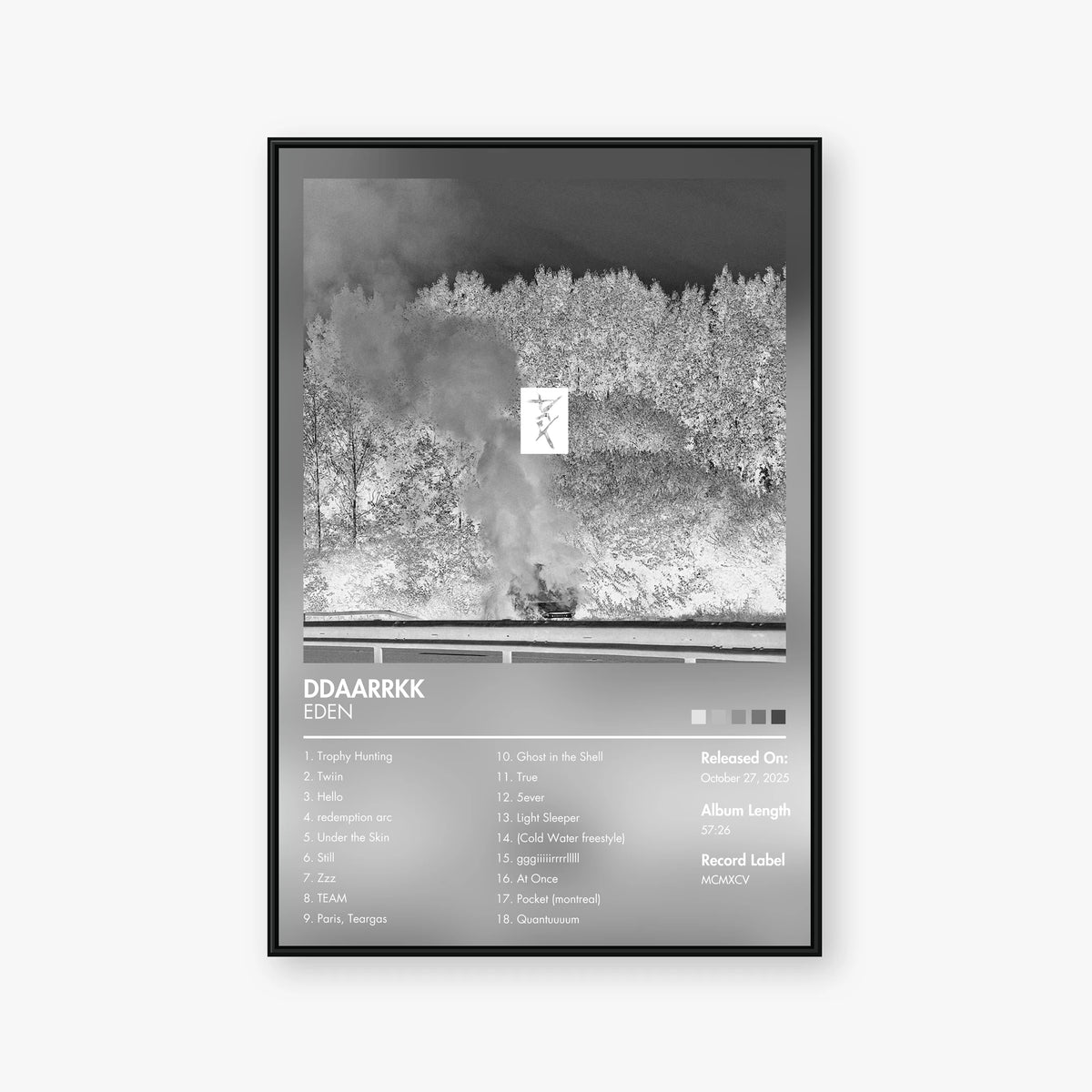 EDEN — Dark Album Poster — Blur frame mockup