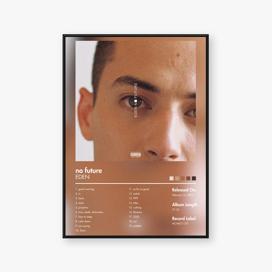 EDEN — no future Album Poster — Blur frame mockup