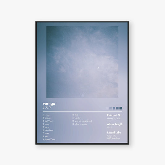 EDEN — vertigo Album Poster — Blur frame mockup