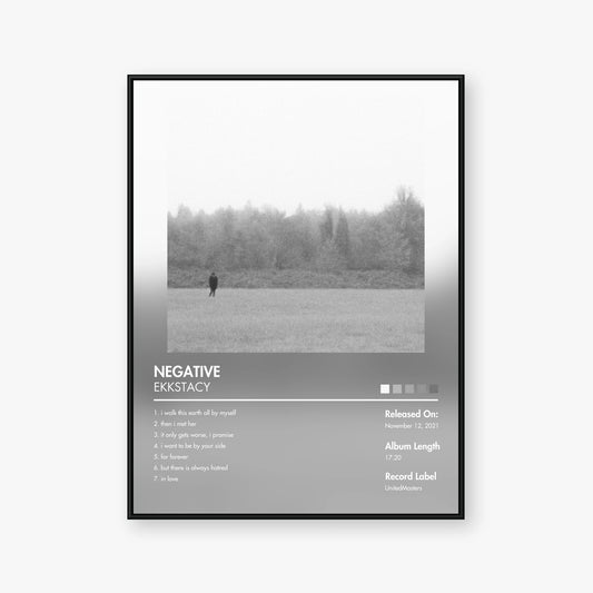 EKKSTACY — Negative Album Poster — Blur frame mockup