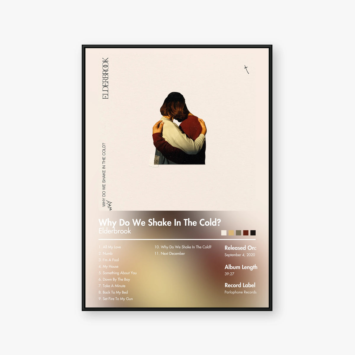 Elderbrook — Why Do We Shake in the Cold? Album Poster — Blur frame mockup
