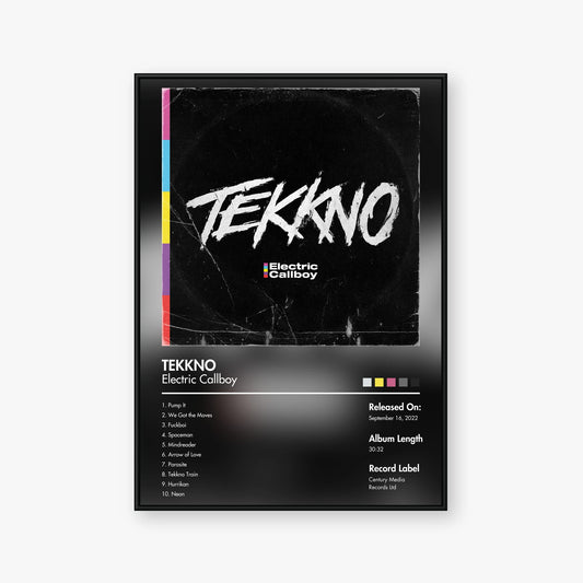 Electric Callboy — TEKKNO Album Poster — Blur frame mockup