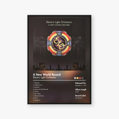 Electric Light Orchestra — A New World Record Album Poster — Blur frame mockup