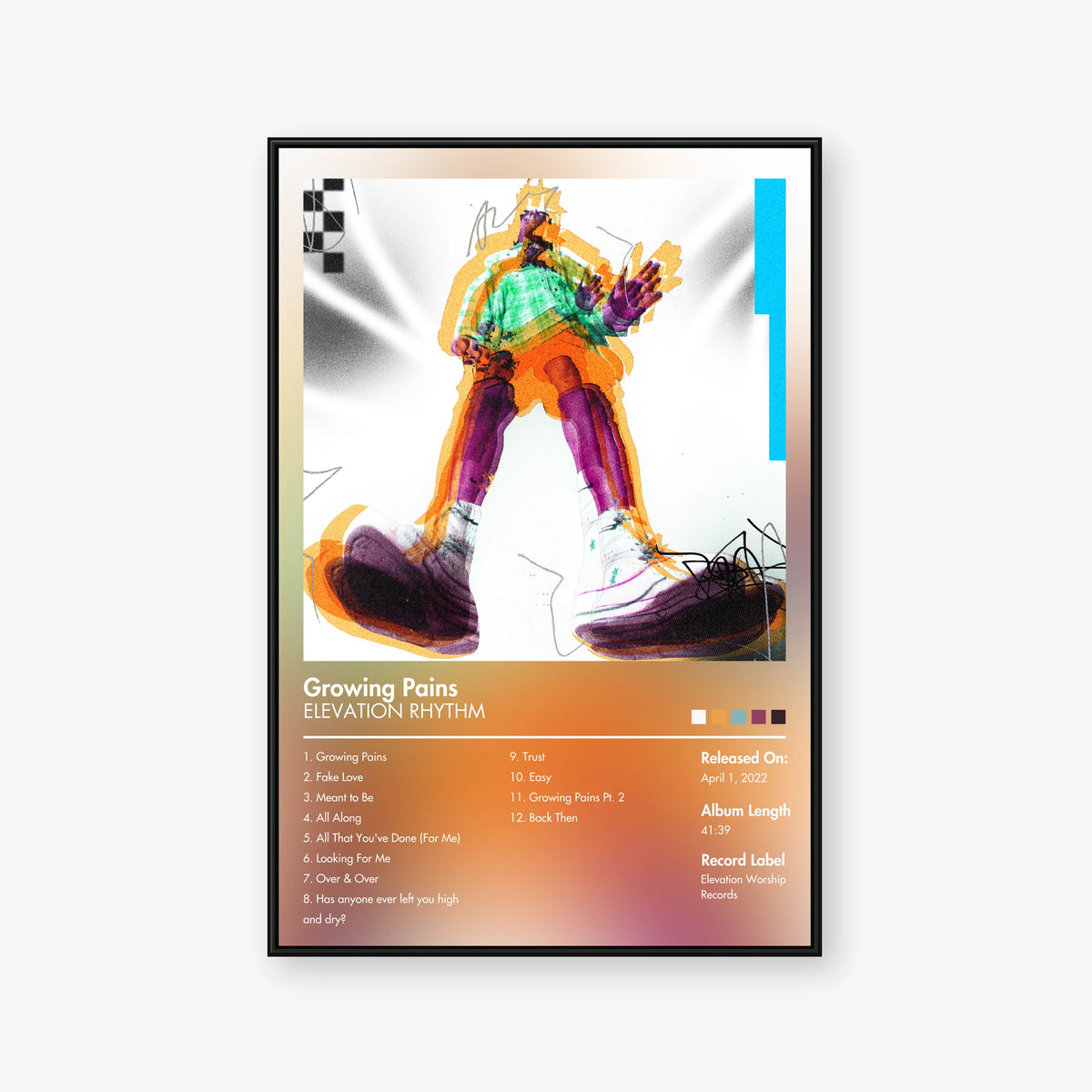 ELEVATION RHYTHM — Growing Pains Album Poster — Blur frame mockup