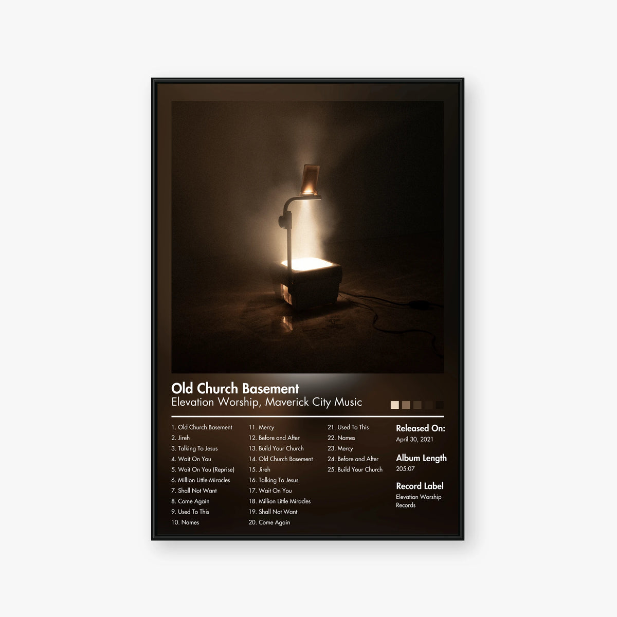 Elevation Worship & Maverick City Music — Old Church Basement Album Poster — Blur frame mockup