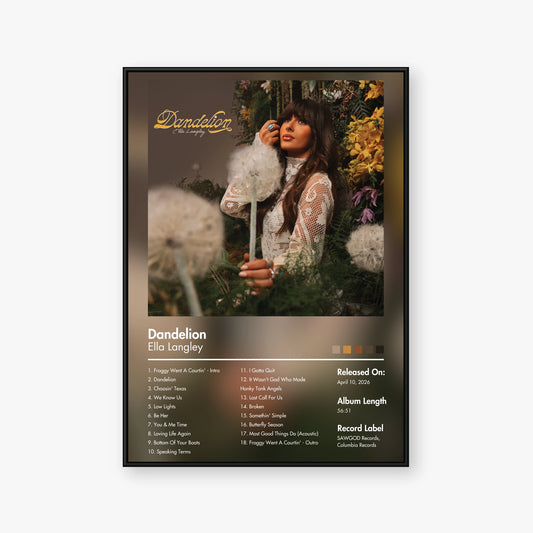 Ella Langley — Dandelion Album Poster — Blur frame mockup