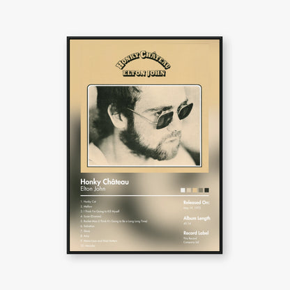 Elton John — Honky Château Album Poster — Blur frame mockup