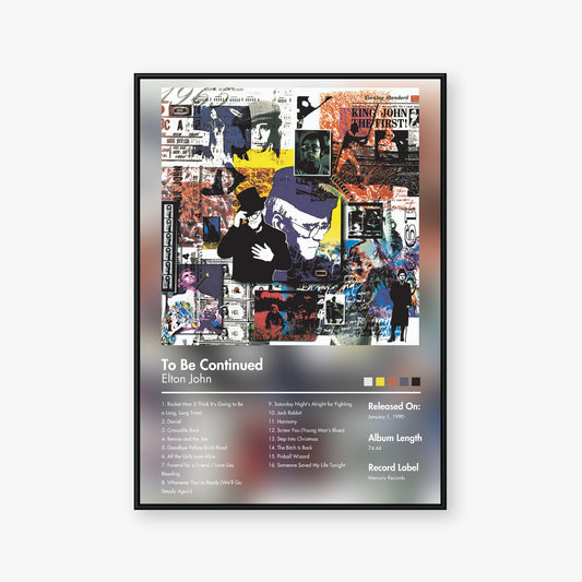 Elton John — To Be Continued… Album Poster — Blur frame mockup