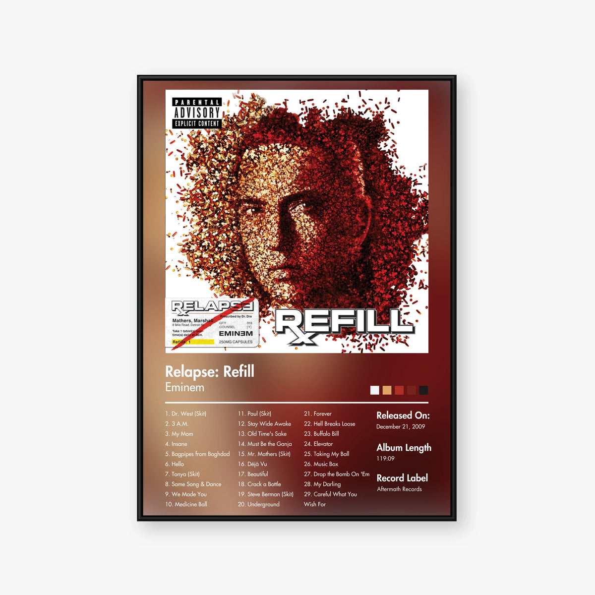 Eminem — Relapse Refill Album Poster — Blur frame mockup