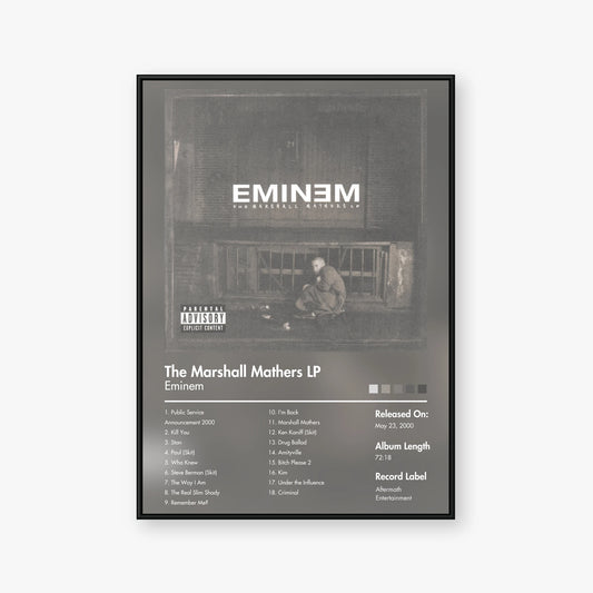 Eminem — The Marshall Mathers LP Album Poster — Blur frame mockup